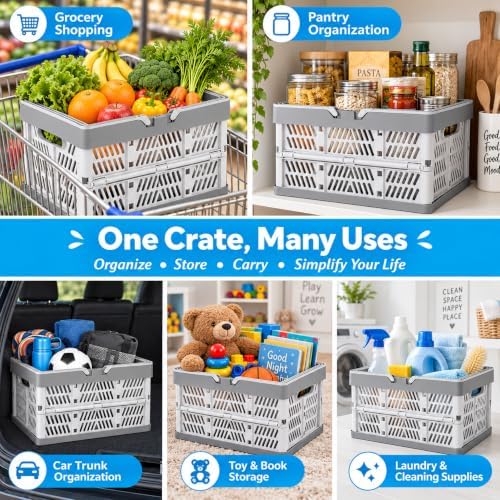 3 Pack Collapsible Storage Basket - 20L - Image 3