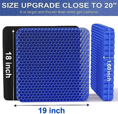 Gel Seat Cushion for Long Sitting, Super Large Gel Cushion Chair Pads - Image 2