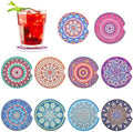Car Coasters for Drinks Absorbent, 10 Pack 2.56in Car Coasters Absorbent Ceramic by REKOBON