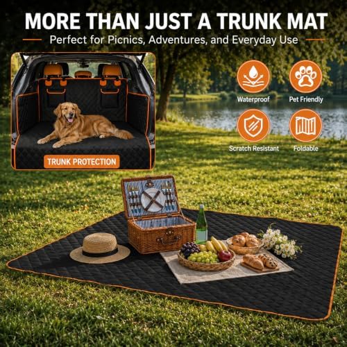 SUV Dog Cargo Liner for Pets for Audi Q7 2015-2026, Water-Resistant & - Image 5