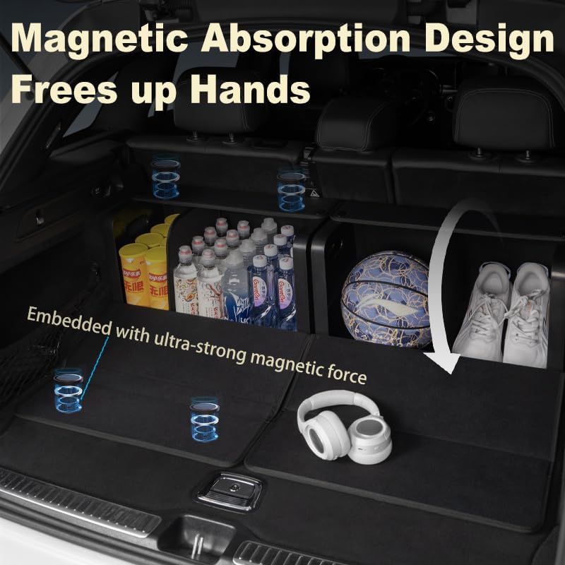 GMQ Trunk Organizers for Car, Car Organizers and Storage for SUV, Magnetic Lid - Image 3