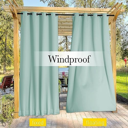 NICETOWN 2 Panels Weighted Outdoor Curtains - Image 3