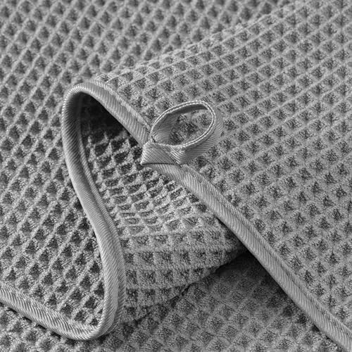 Microfiber Waffle Hand Towels, 2 Pieces, Fast Drying, Lint Free 430 GSM - Image 3