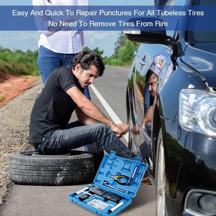 AUTOWN Flat Tire Repair Kit 68pcs, Heavy Duty Tire Plug Kit to Fix Puncture - Image 5
