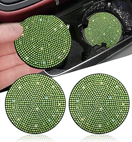 NBTEPEM 2pcs Bling Car Cup Holder Coaster, 2.75 inch Anti-Slip Shockproof by NBTEPEM