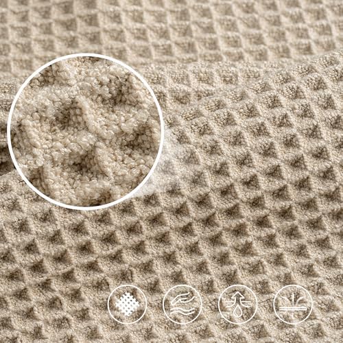 POLYTE 430 GSM Poly Blend Microfiber Waffle Bath Sheet XL Set, 35x70 in - Image 5