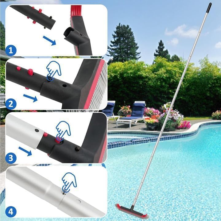 Swimming Pool Brush with Pole - Image 3