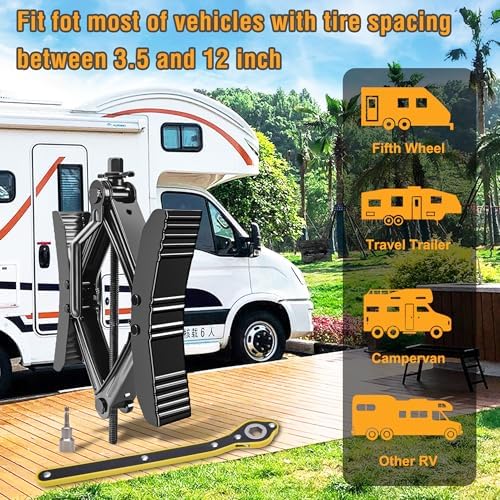 Lezcufer Camper Wheel Chock Stabilizer 2 Sets - Image 6