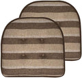 Chair Cushion Memory Foam Pads Tufted Slip Non Skid Rubber Back U-Shaped 17" x by SweetHomeCollection
