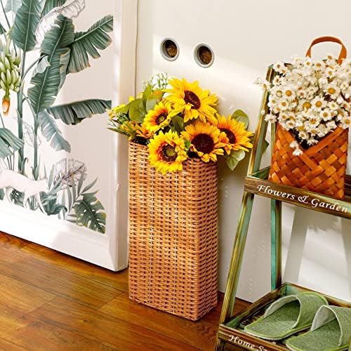 Weysat Woven Umbrella Stand for Entryway Handmade Umbrella Holder Freestanding - Image 2