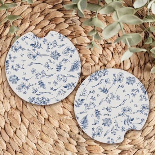 Ceramic Car Coasters – Absorbent Car Cup Holder Coaster Set - Image 5