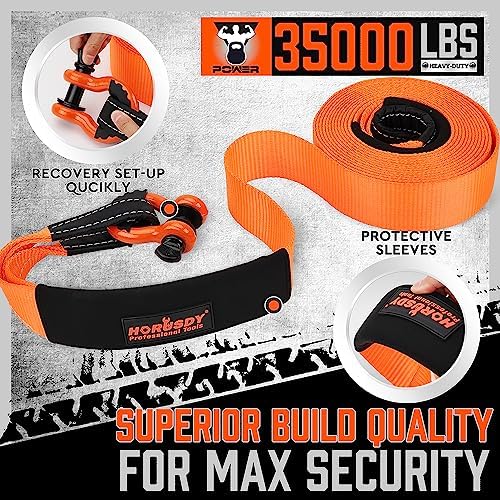 HORUSDY Nylon Heavy Duty Tow Strap Recovery Strap - Image 4