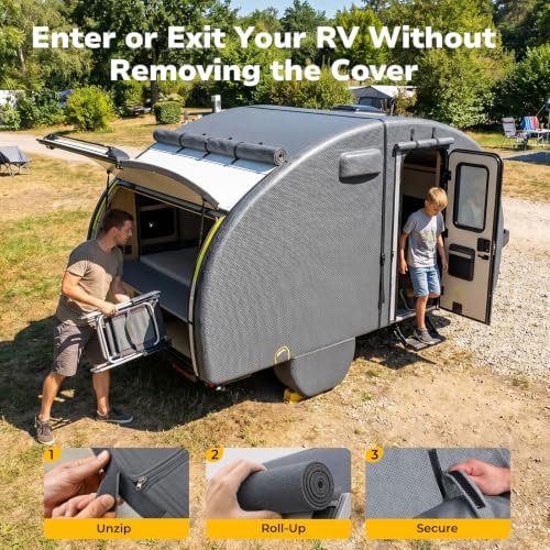 RV Cover for R Pod, Fonzier RV Cover for Teardrop Camper - Image 4