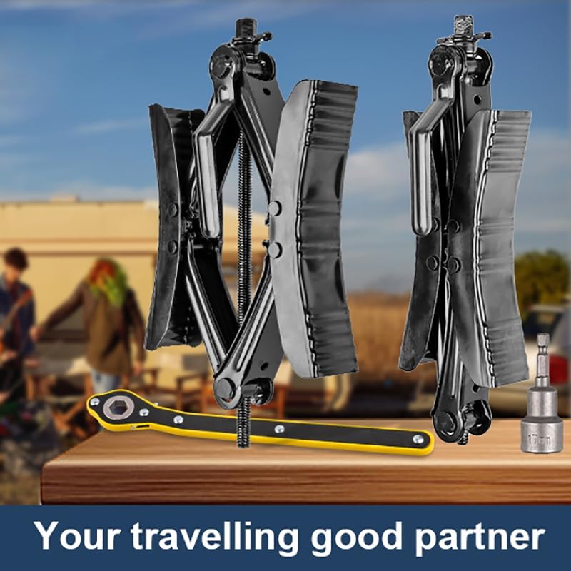 RV Wheel Chock Stabilizer 2 Sets, X-Shaped - Image 7