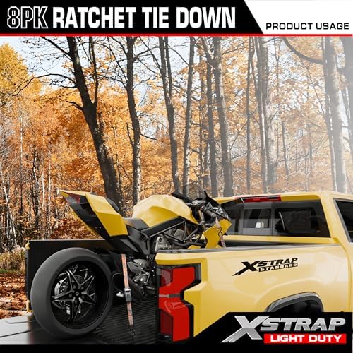 XSTRAP STANDARD 8-Pack Ratchet Tie Down Straps, Camouflage - Image 3