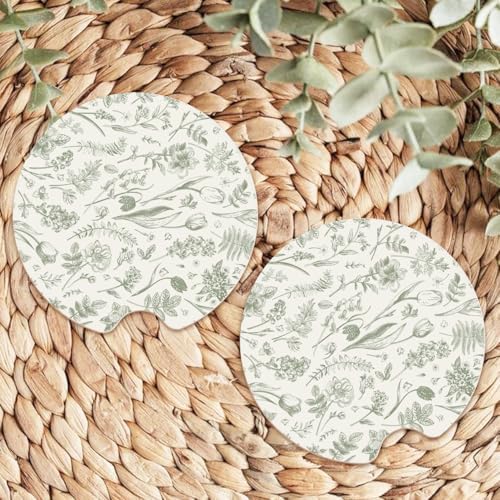 Ceramic Car Coasters – Absorbent Car Cup Holder Coaster Set - Image 5