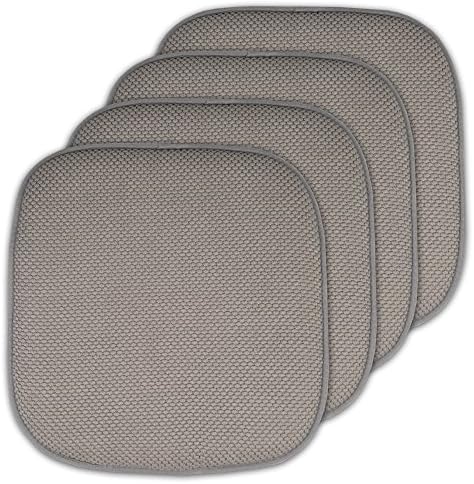 Sweet Home Collection Memory Foam Chair Cushion Honeycomb Pattern Solid Color by SweetHomeCollection
