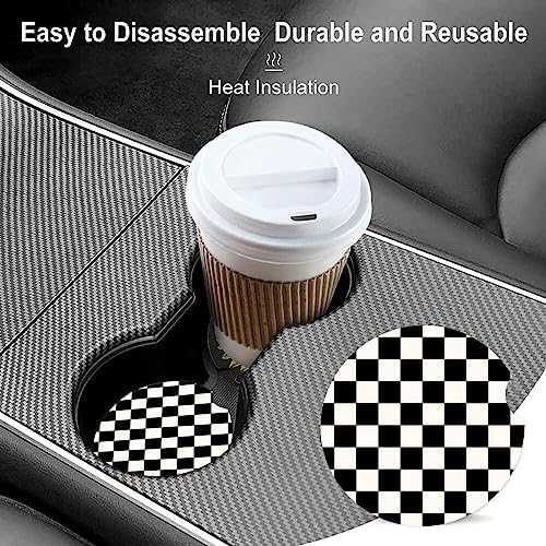 Absorbent Car Cupholder Coaster 2 Pack, Cute Car Coasters - Image 3