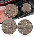 NBTEPEM 2pcs Bling Car Cup Holder Coaster, 2.75 inch Anti-Slip Shockproof by NBTEPEM