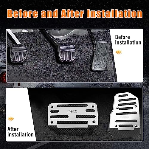 Ziciner 2PCS Non-Slip Car Pedal Pads, Automatic Gearbox Gas Pedal Brake Pedal - Image 4