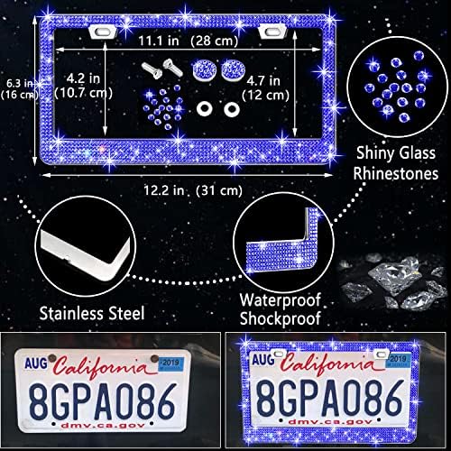 NBTEPEM 27 PCs Blue Bling Car Accessories Set - Image 4