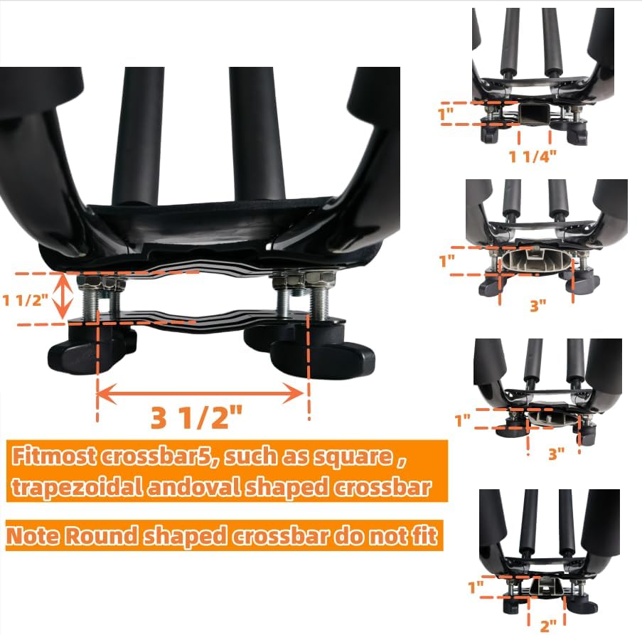 2 Pairs Heavy Duty Kayak Rack-Includes 4 Pcs Ratchet Tie-Mount on Car Roof Top - Image 6