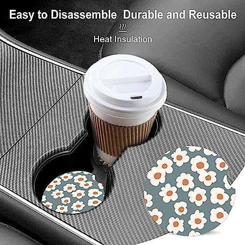 Absorbent Car Cupholder Coaster 2 Pack, Cute Car Coasters - Image 3