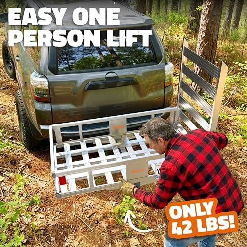 Mockins 50"x29"x8" Durable Aluminum Trailer Hitch Cargo Carrier - Image 6