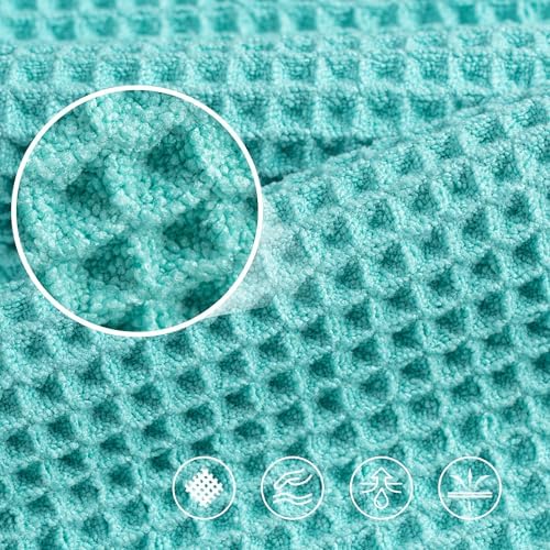 POLYTE 430 GSM Poly Blend Microfiber Quick Dry Waffle Bath Towel, 30x60 in - Image 5