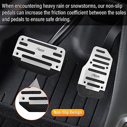 Ziciner 2PCS Non-Slip Car Pedal Pads, Automatic Gearbox Gas Pedal Brake Pedal - Image 6