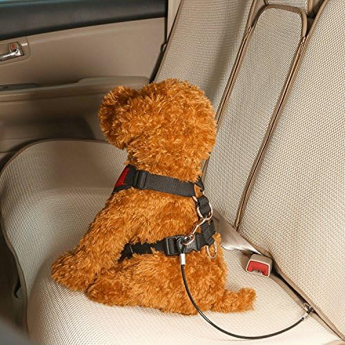 Mogoko Pet Dog Car Seat Belt Restraint, Coated Stainless Steel Chew Proof Dog - Image 3