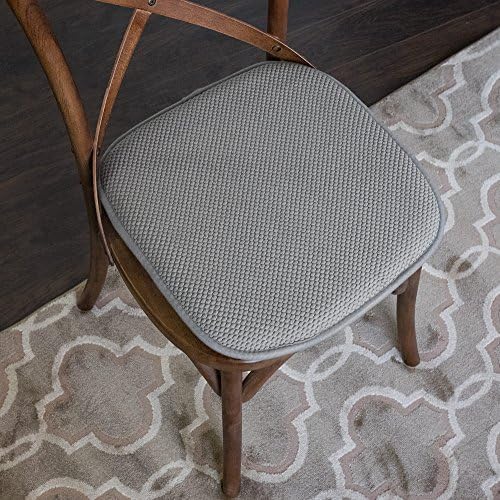 Sweet Home Collection Memory Foam Chair Cushion Honeycomb Pattern Solid Color - Image 5