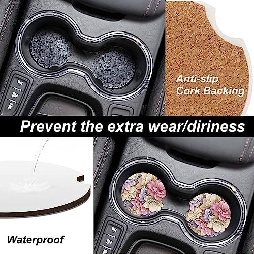 Absorbent Car Cupholder Coaster 2 Pack, Cute Car Coasters - Image 3