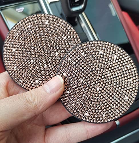 NBTEPEM 4pcs Bling Car Cup Holder Coaster, 2.75 inch Anti-Slip Shockproof - Image 5