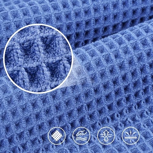 POLYTE 430 GSM Poly Blend Microfiber Quick Dry Waffle Bath Towel, 30x60 in - Image 5