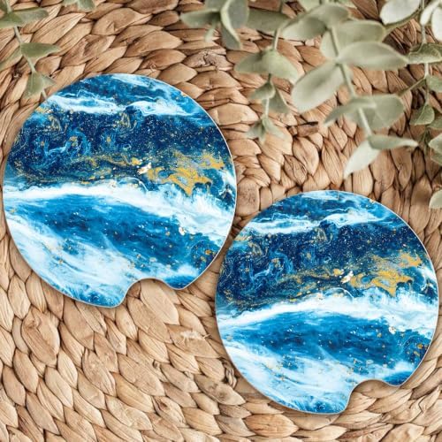 Ceramic Car Coasters – Absorbent Car Cup Holder Coaster Set - Image 7