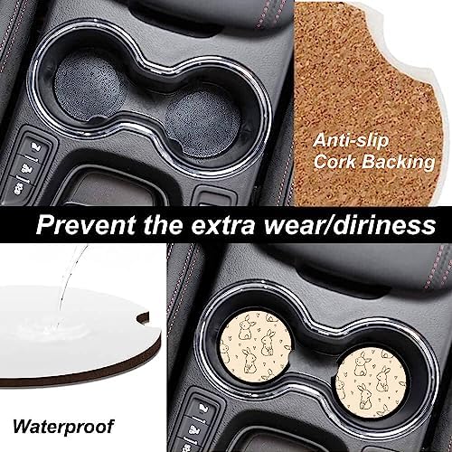 Absorbent Car Cupholder Coaster 2 Pack, Cute Car Coasters - Image 4