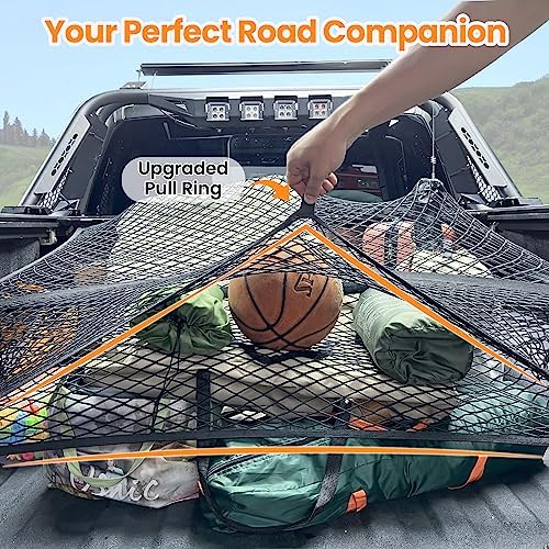 Double-Layer Truck Bed Organizer Net Elastic Cargo Mesh - Image 2