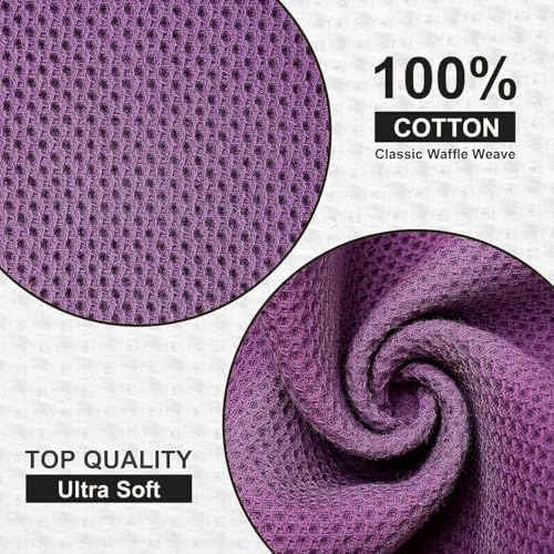 Kitinjoy 100% Cotton Waffle 8-Pack Kitchen Towels - Image 2