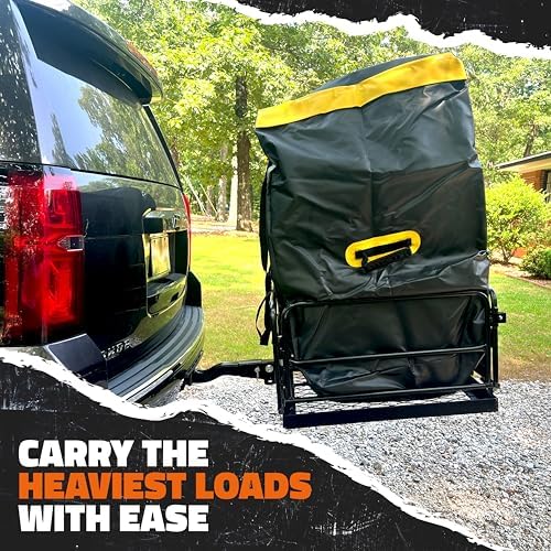 Mockins 60"x24"x14" High Rail Trailer Hitch Cargo Carrier w/Plate Bracket - Image 6